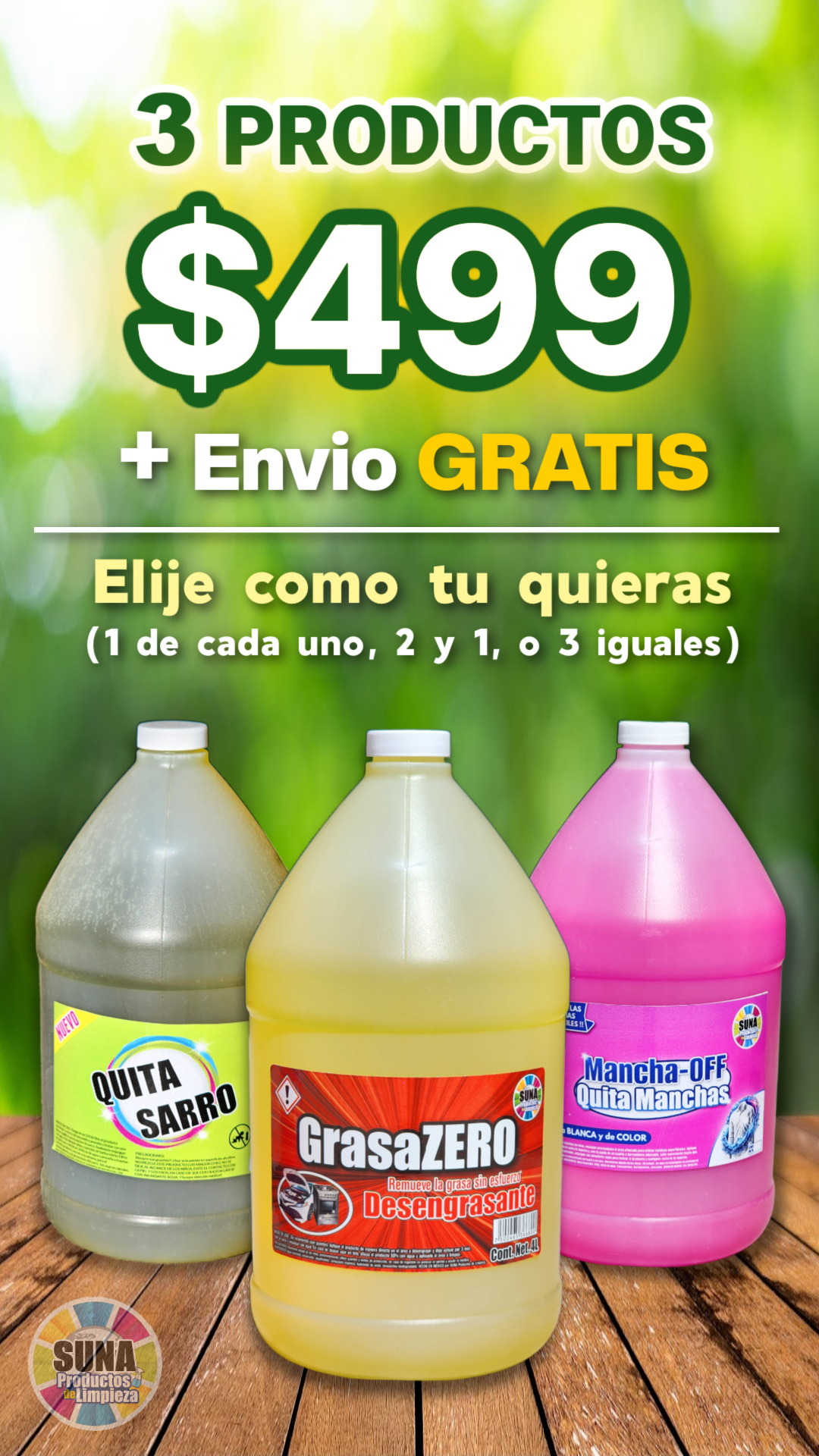 Paquete 3 x Menos — A elegir